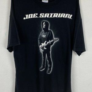 00s Vintage Joe Satriani 2002 World Tour T-shirt In Black